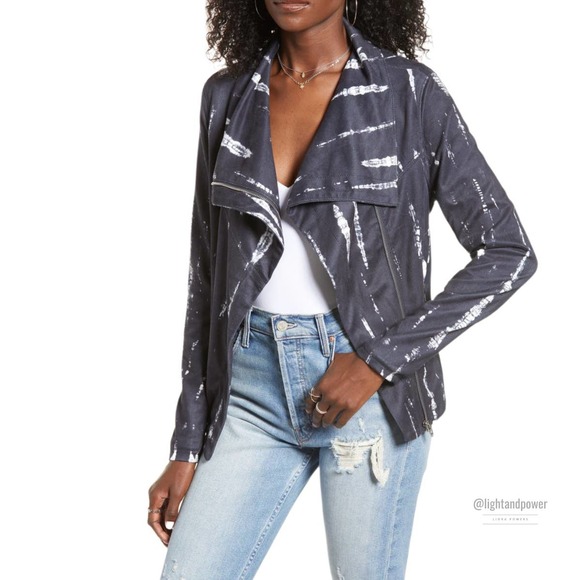 Blank NYC Jackets & Blazers - BLANK NYC "Denim" Tie Dye Faux Suede Jacket S NWT